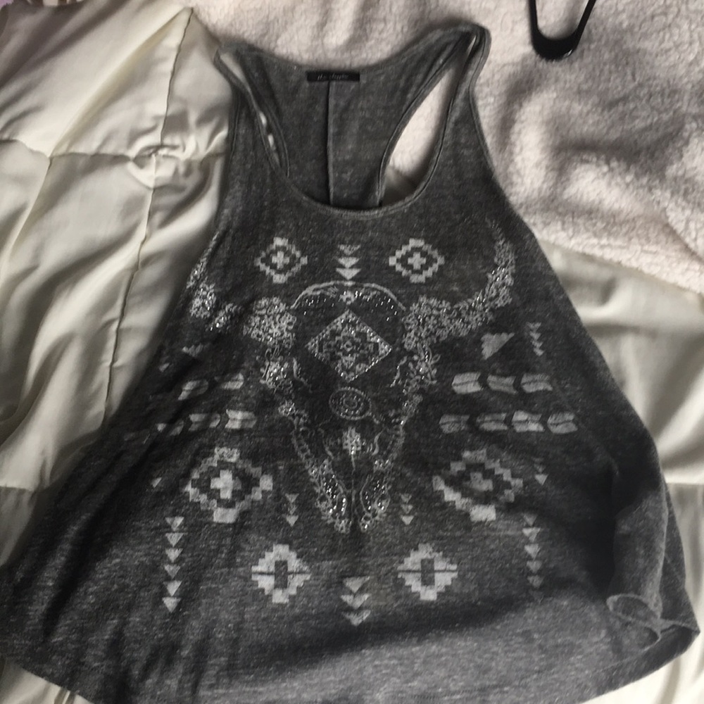 Gray racerback tank